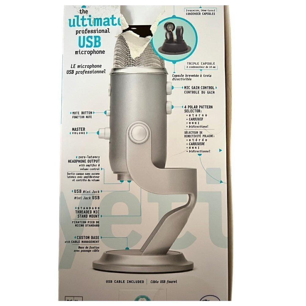 Logitech for Creators Blue Yeti USB Microphone - Picture 6 of 9